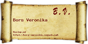 Bors Veronika névjegykártya